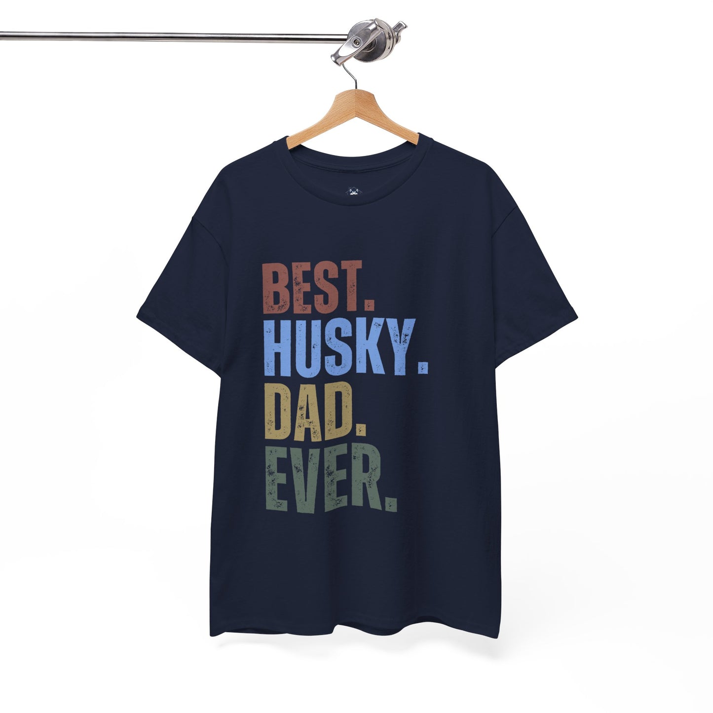 "BEST HUSKY DAD EVER" T-shirt, Funny Husky T-shirt, T-shirt For Siberian Husky Lovers, Siberian Husky Dad T-Shirt, Unisex Cotton Tee.