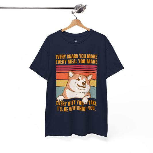 "I'll be watchin' you." Funny Shiba Inu T-shirt, T-shirt For Shiba Inu Lovers, Shiba Inu Owner T-shirt, Unisex Cotton Tee