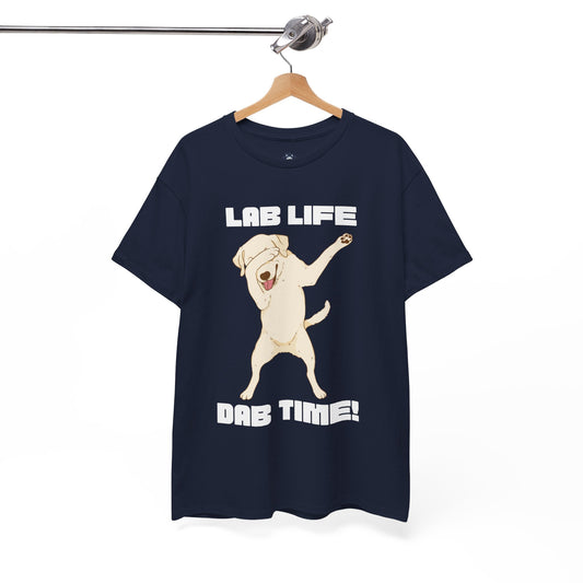 "Lab Life: Dab Time!" Labrador Retriever T-shirt, Funny Labrador Retriever T-shirt, T-shirt for Labrador Retriever Lovers, A T-Shirt as a Gift for the Labrador Retriever Owner - Unisex Cotton Tee