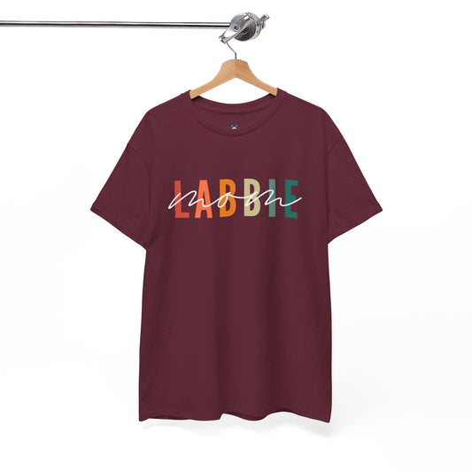 "Labbie Mom" T-shirt, Labrador Retriever Mom T-shirt | Labbie Mom T-shirt | Dog Mom T-shirt | Labrador Retriever Lovers T-shirt | Gift For Labrador Retriever Mom | Christmas Gift - Unisex Cotton Tee