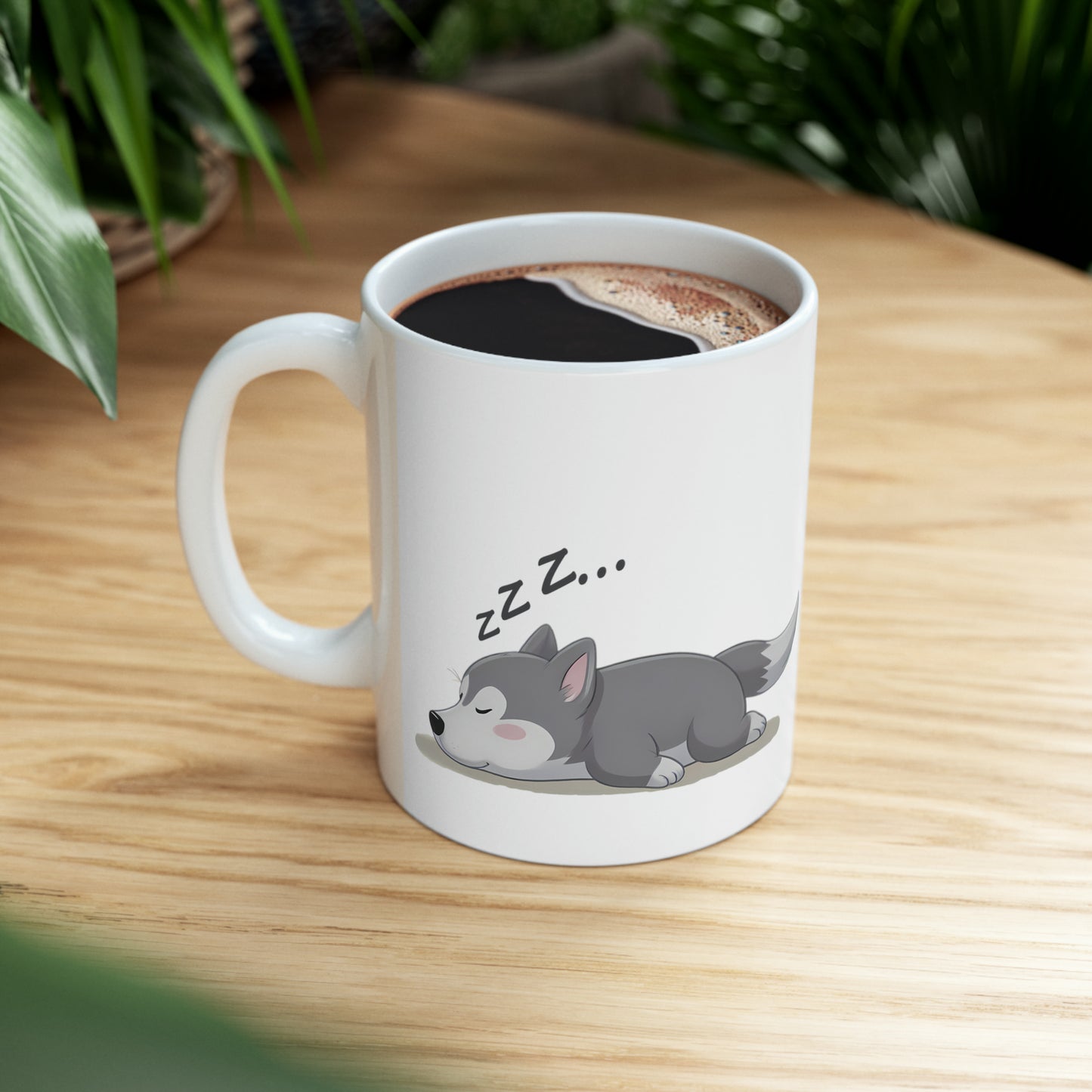 Lazy Husky Dog Mug Coffe