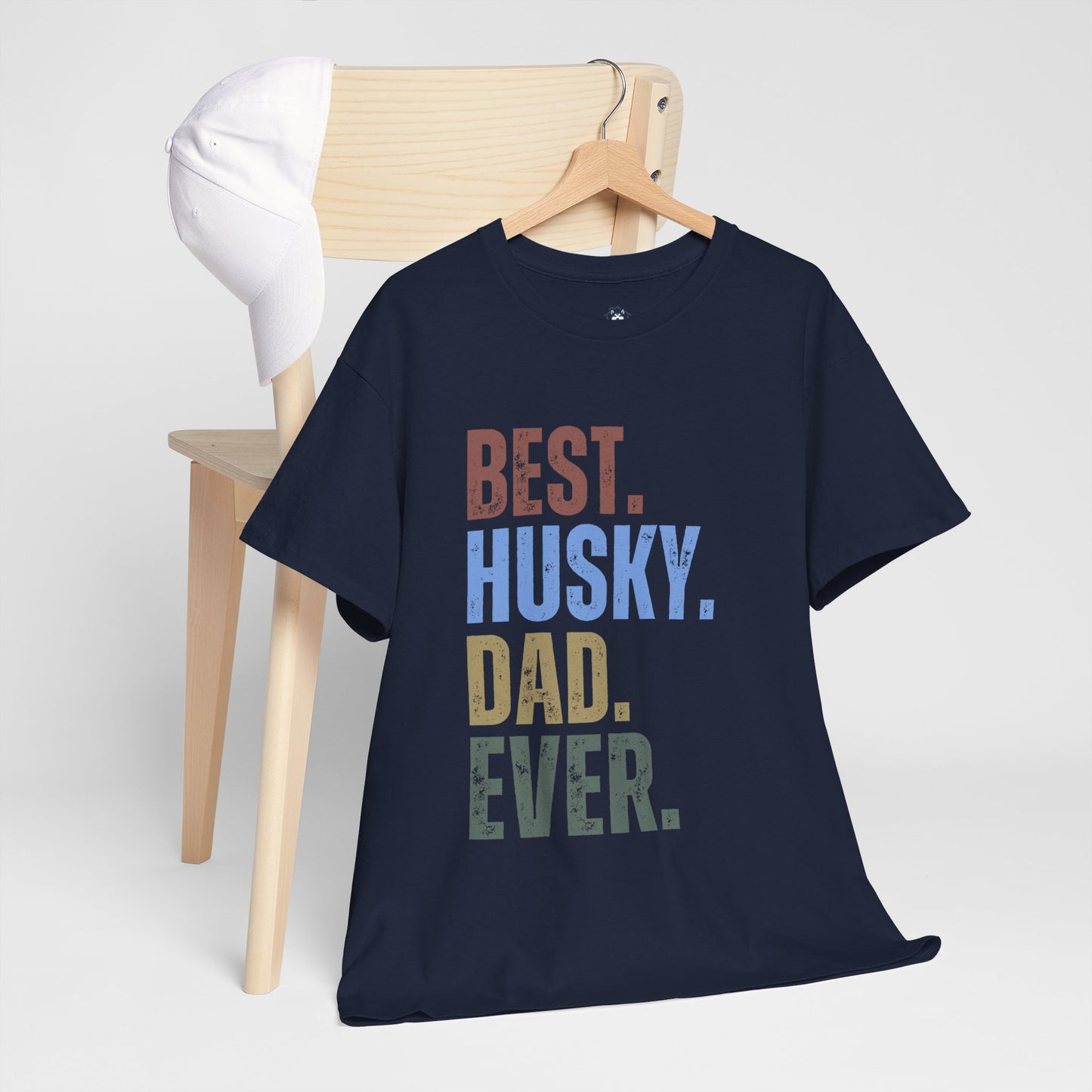 "BEST HUSKY DAD EVER" T-shirt, Funny Husky T-shirt, T-shirt For Siberian Husky Lovers, Siberian Husky Dad T-Shirt, Unisex Cotton Tee.