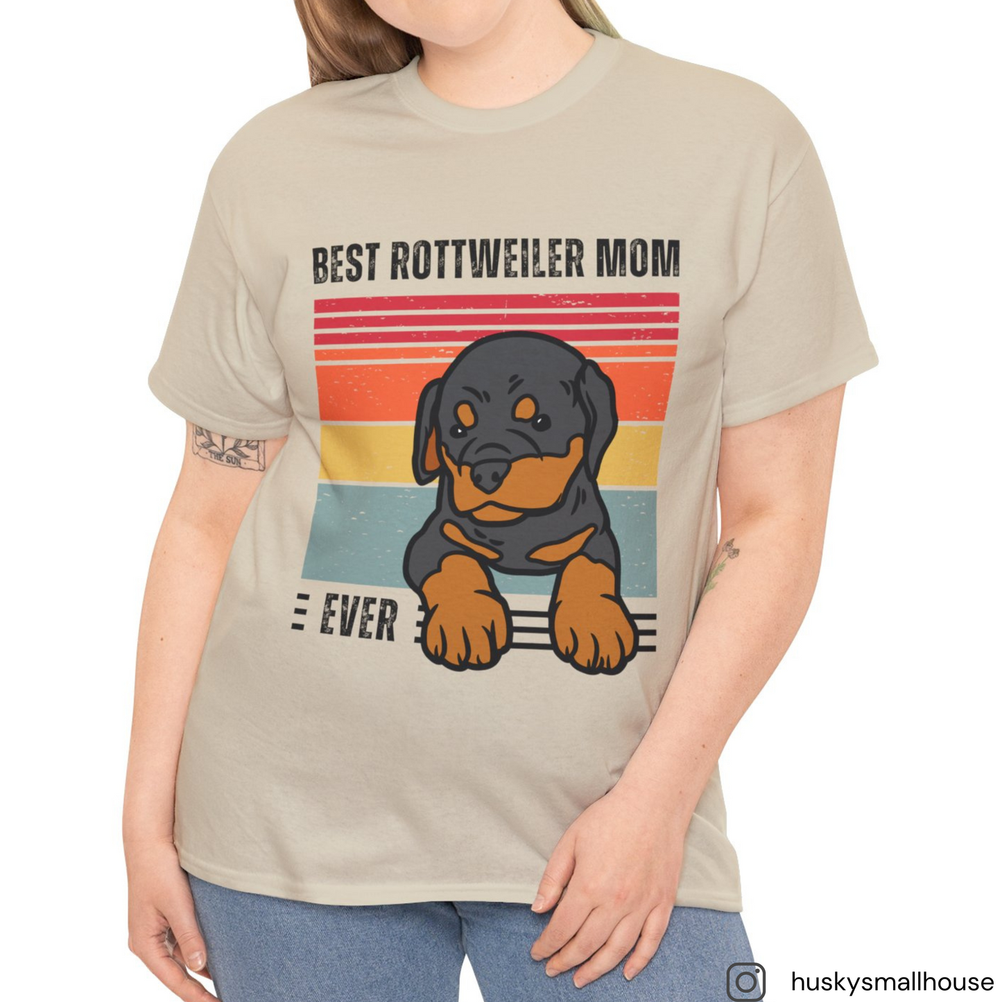 "Best Rottweiler Mom Ever" T-shirt, Funny Rottweiler T-shirt, T-shirt For Rottweiler Lovers, Rottweiler Mom T-Shirt, Unisex Cotton Tee.