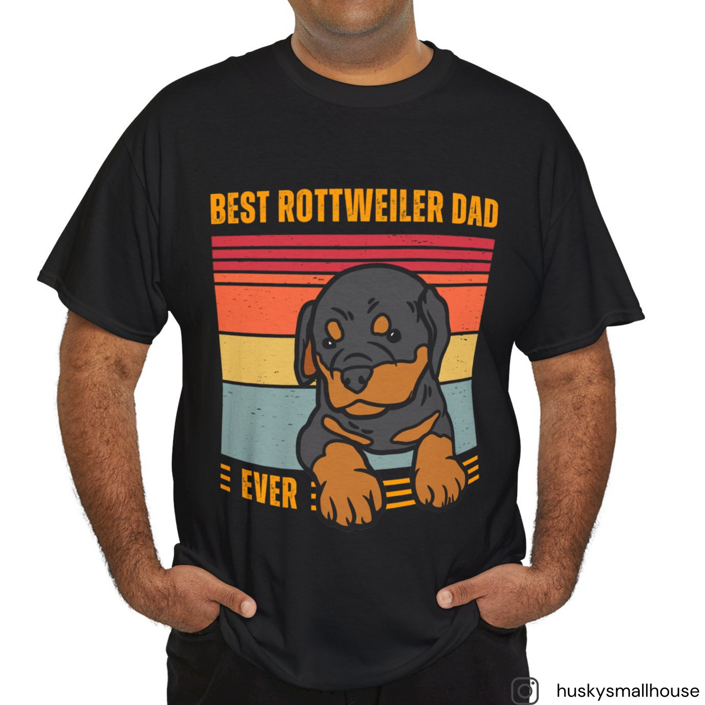 "Best Rottweiler Dad Ever" T-shirt, Funny Rottweiler T-shirt, T-shirt For Rottweiler Lovers, Rottweiler Dad T-Shirt, Unisex Cotton Tee.