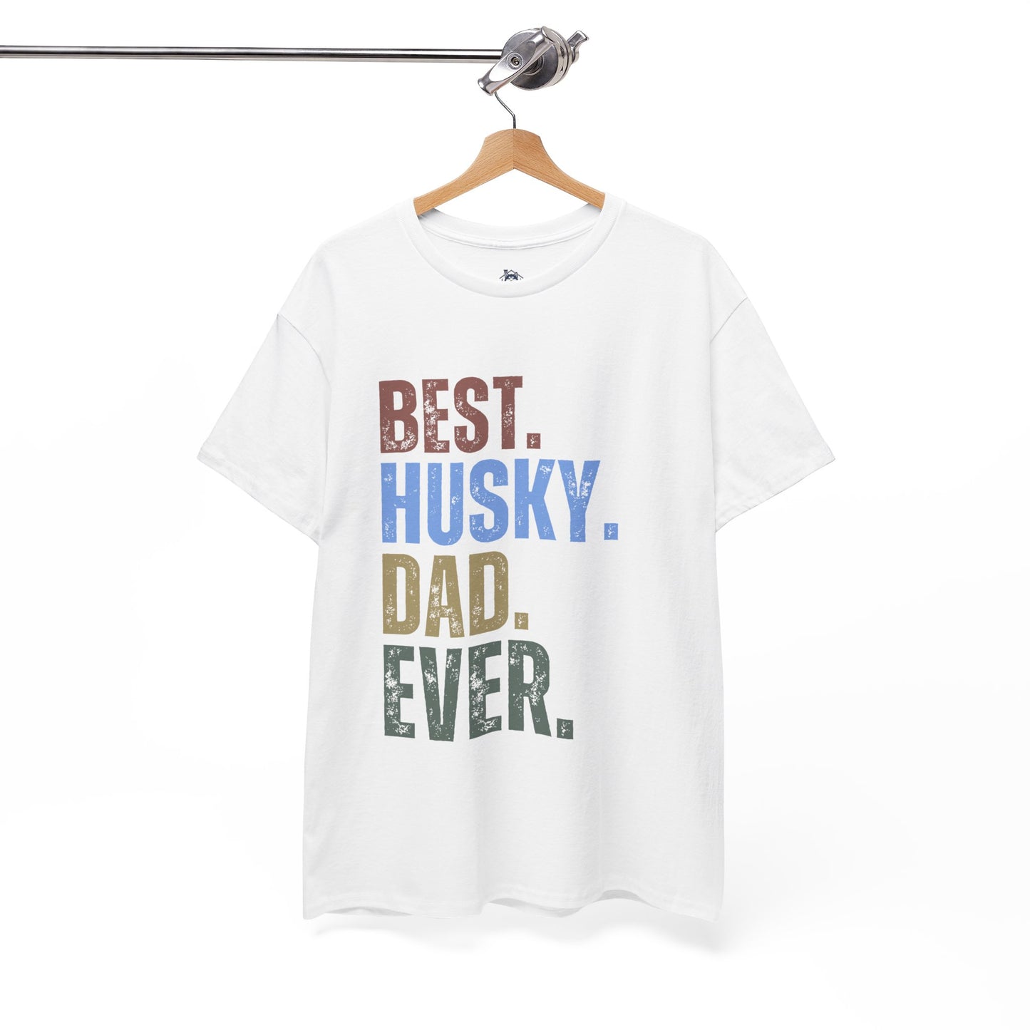 "BEST HUSKY DAD EVER" T-shirt, Funny Husky T-shirt, T-shirt For Siberian Husky Lovers, Siberian Husky Dad T-Shirt, Unisex Cotton Tee.