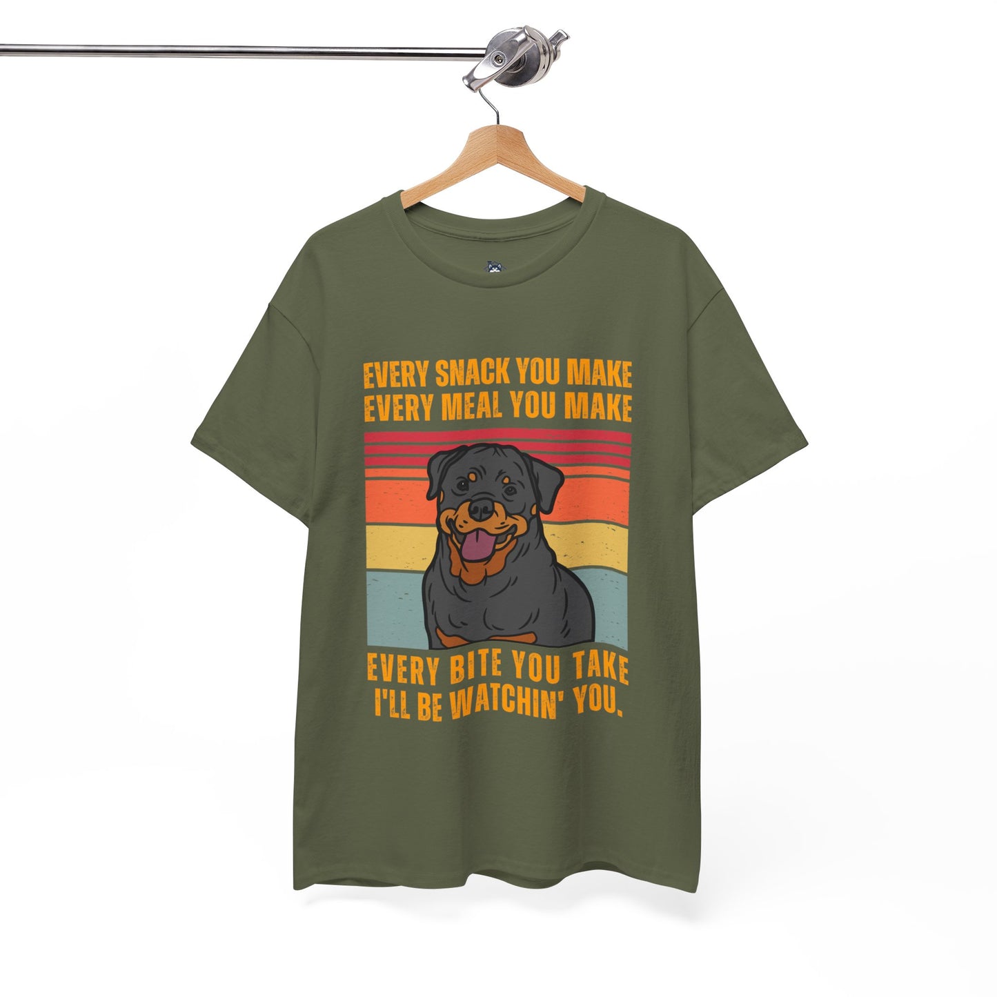 "I'll be watchin' you." T-shirt,Funny Rottweiler T-shirt, T-shirt For Rottweiler Lovers, Rottweiler Owner T-Shirt, Unisex Cotton Tee.