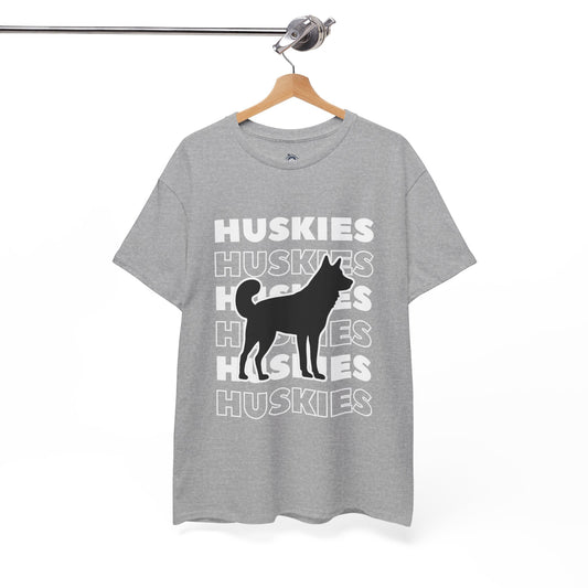 "Huskies" T-shirt, T-shirt For Siberian Husky Lovers, Siberian Husky Owner T-Shirt, Unisex Cotton Tee.