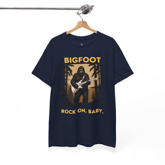 Bigfoot T-shirt, Rock on baby T-shirt, Sasquatch T-Shirt, Funny Bigfoot Shirt, Outdoors shirt - Unisex Heavy Tee