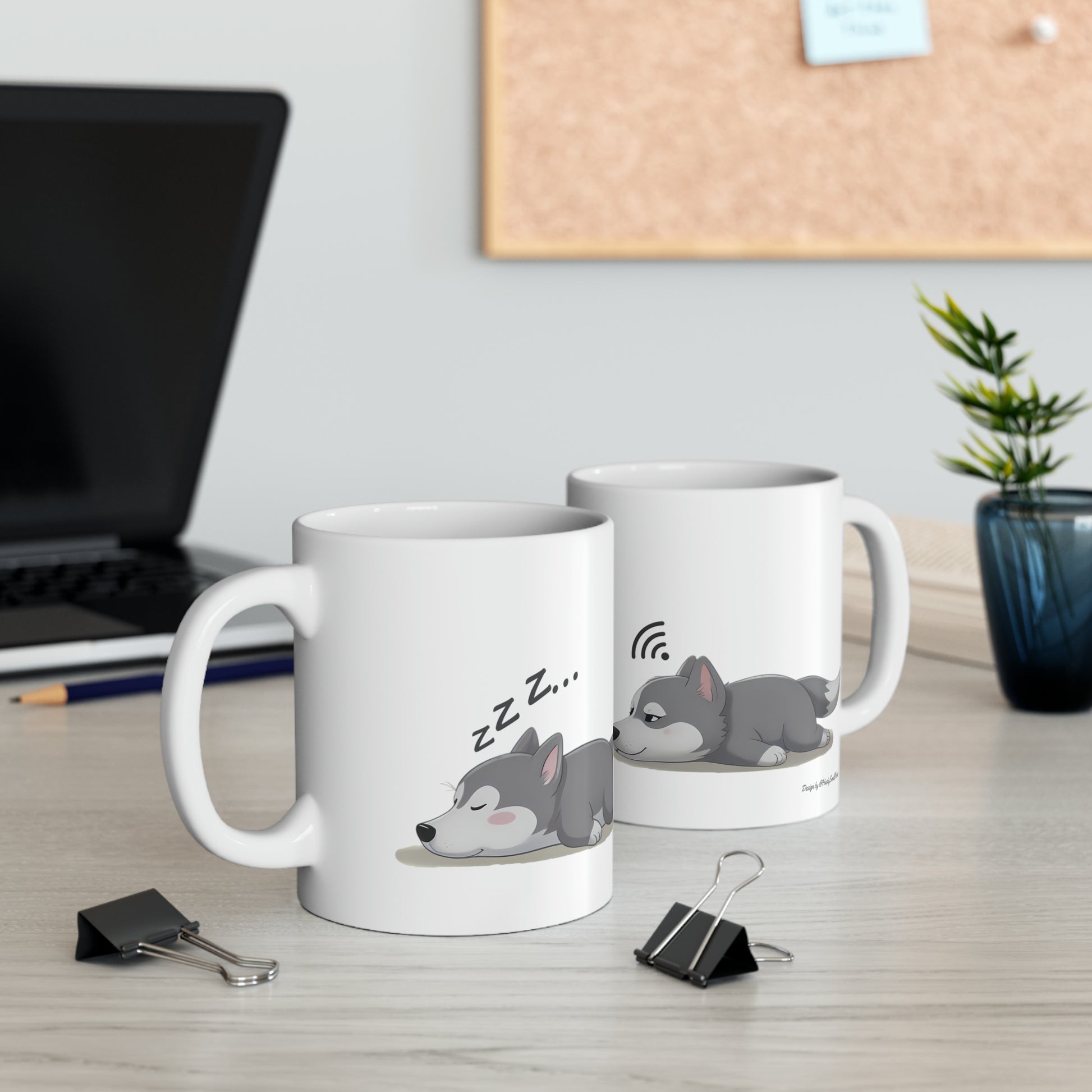 Lazy Husky Dog Mug