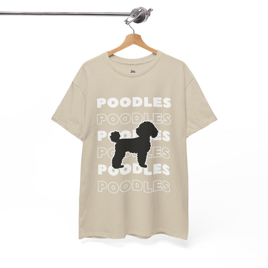 "POODLES" T-shirt, T-shirt For Poodle Lovers, Gift for the Poodle Owner - Unisex Cotton Tee.(1)