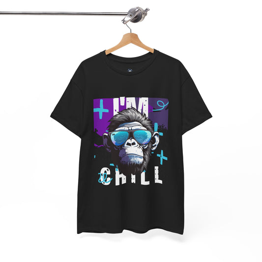 Bigfoot x I'm Chill T-Shirt , Funny Bigfoot shirt, Bigfoot vintage style shirt - Unisex Cotton Tee