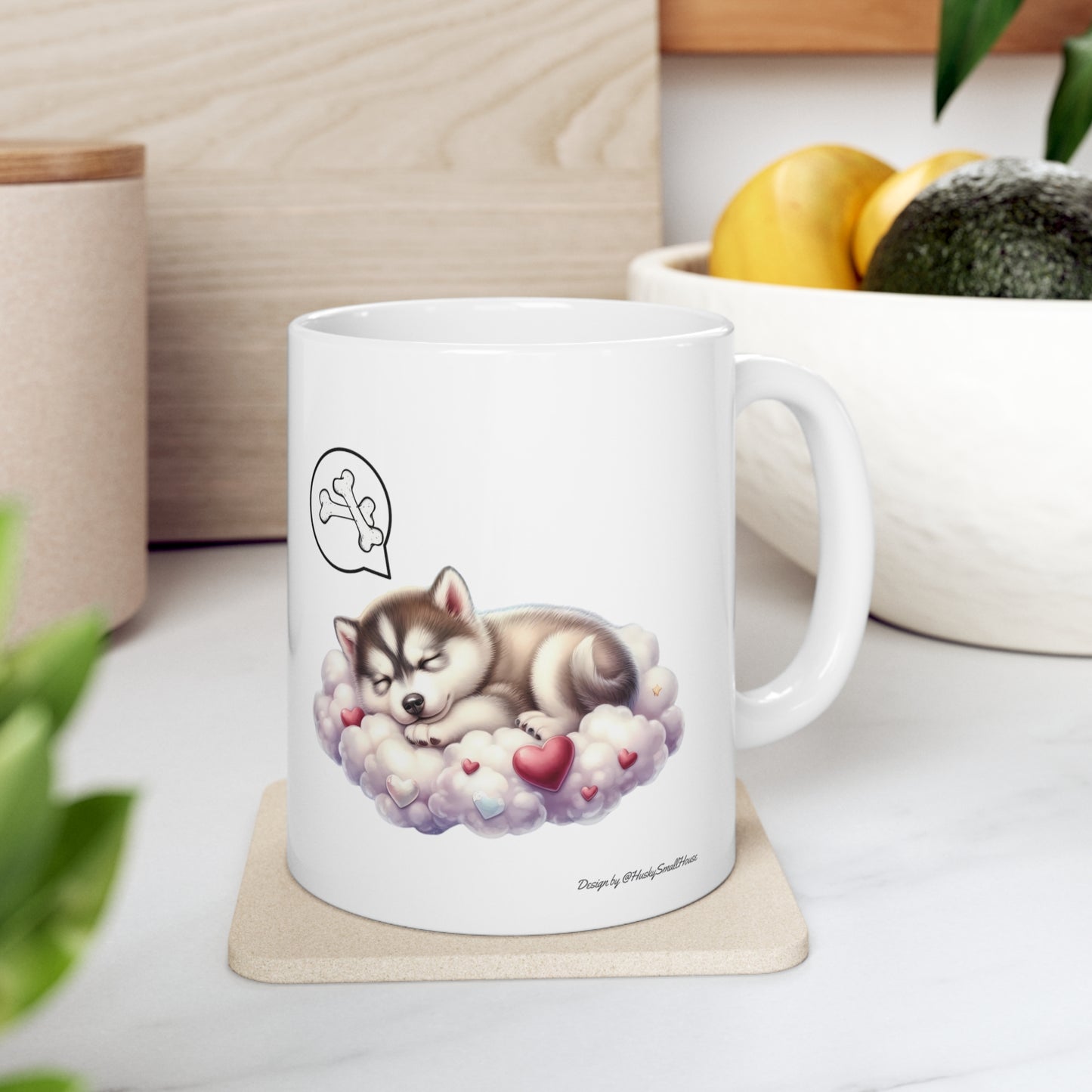 Dog Mug - Husky Puppy Sleeping Mug, 11oz (3)